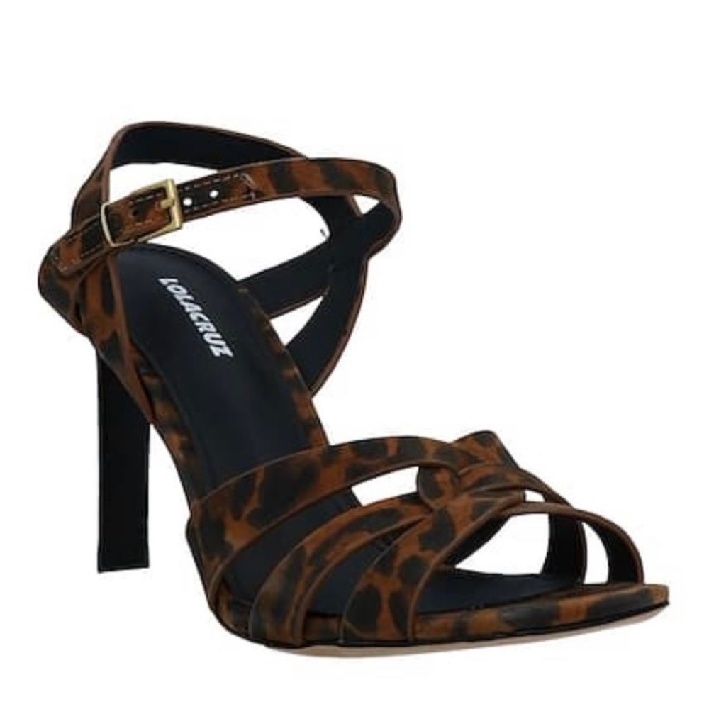 Lola Cruz Leopard Print Sandals Size- 40 - Picture 3 of 5
